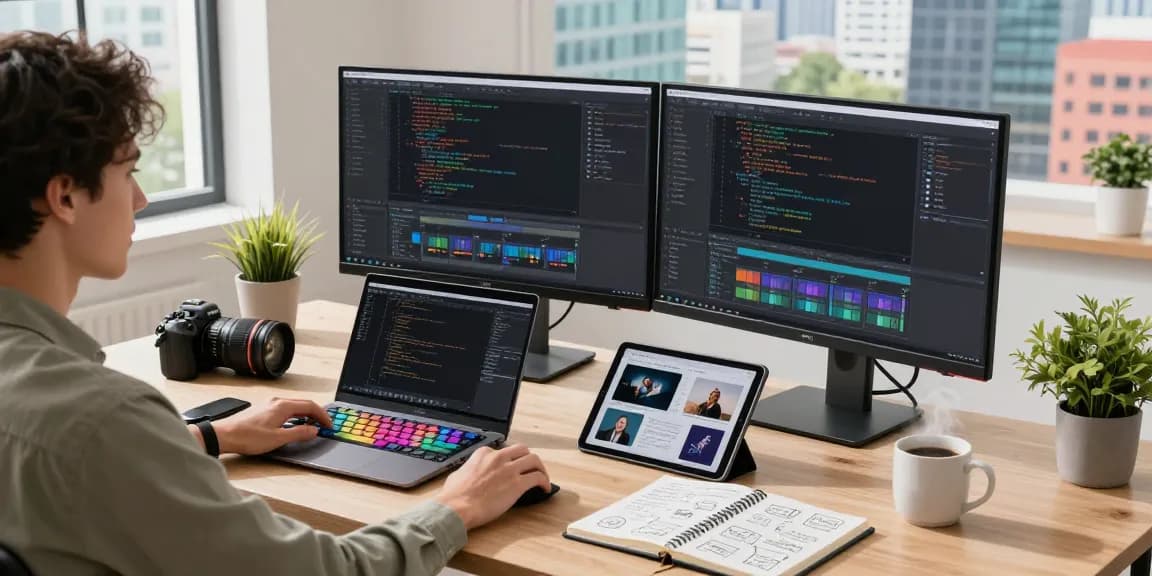 Developer coding in a modern workspace emphasizing 纸飞机中文版 for effective communication tools.