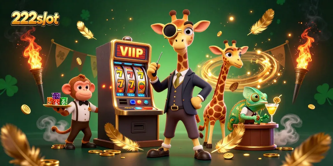 Mainkan 222slot dengan karakter menarik seperti jerapah dan chameleon di kasino online.