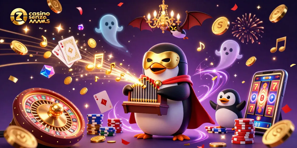 Gioca ai casinò senza AAMS con il pinguino fantasma e monete d'oro che piovono