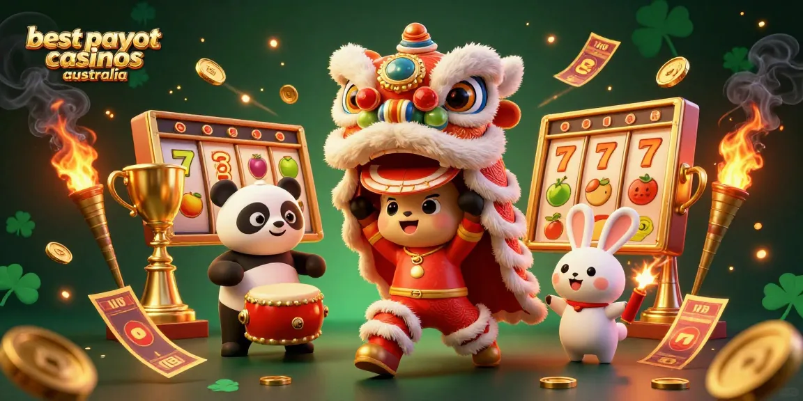 Check out the festive celebration of best payout casinos australia with lions, a panda, and rewards!
