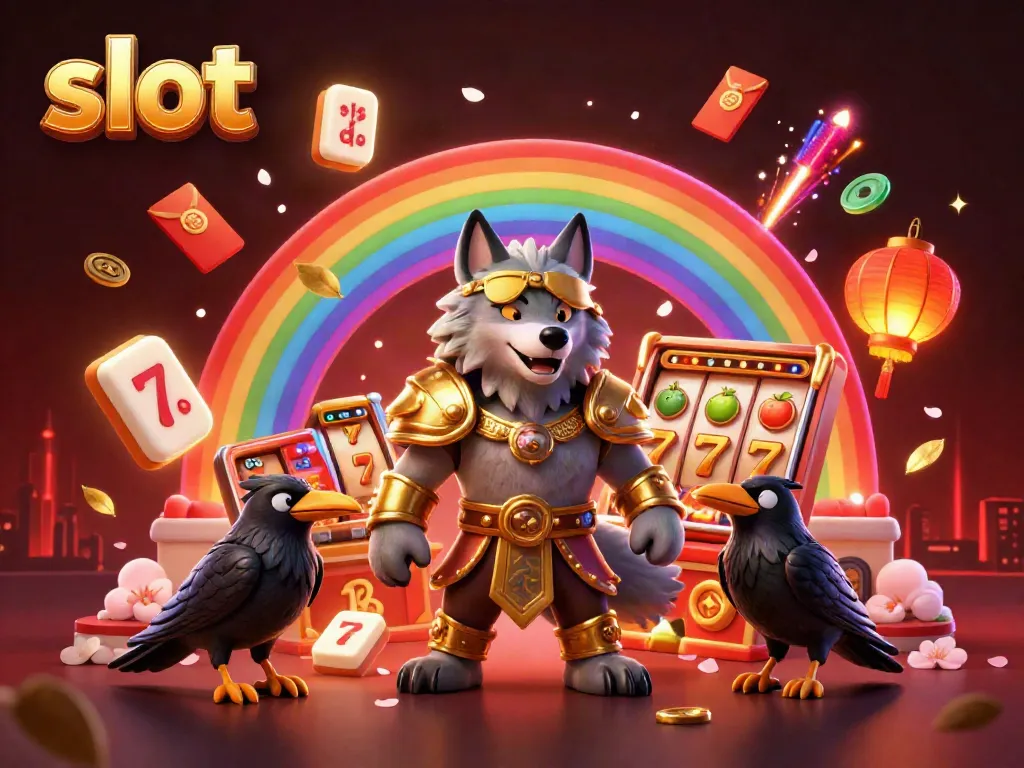 Experience thrilling slot action with Odin, his ravens, and vibrant jackpot elements in this captivating illustration.