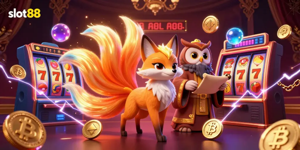 Engage with thrilling slot88 gaming, showcasing vibrant characters and jackpot excitement.