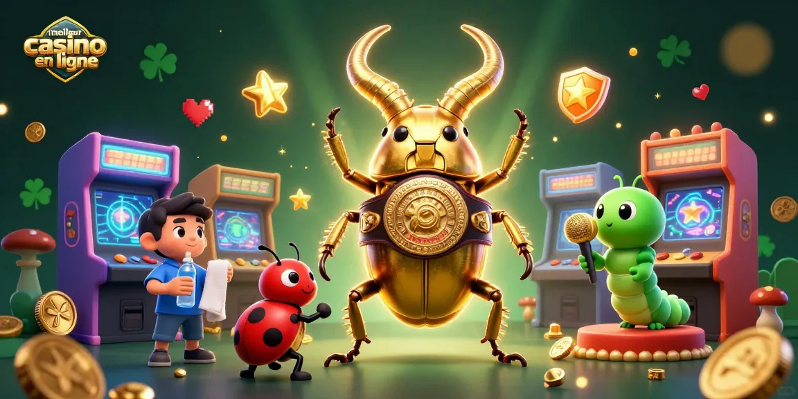 Jouer au meilleur casino en ligne avec une illustration dynamique et colorée de personnages 3D.