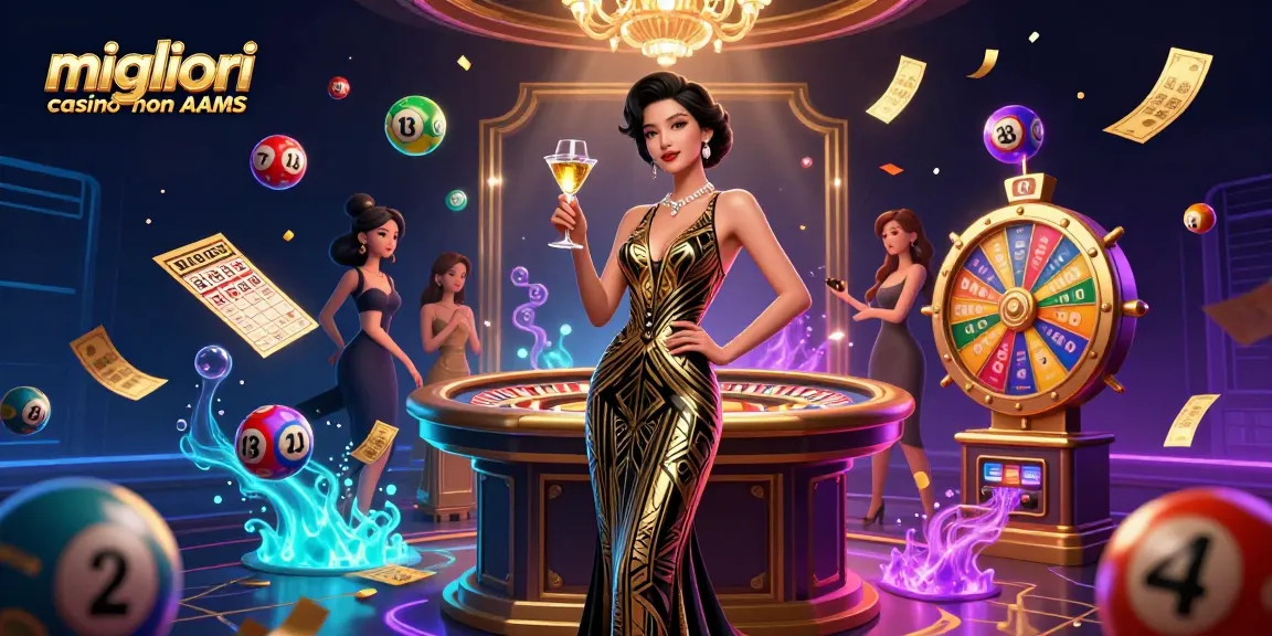 Vivi l'emozione dei migliori casino non AAMS con elementi di gioco vibranti e glamour.