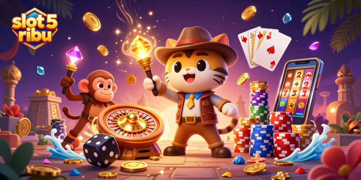 Experience thrilling wins with slot 5 ribu as the animated archaeologist cat uncovers golden treasures!