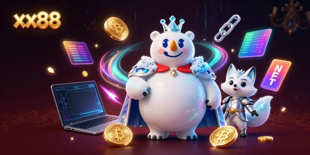Win big with xx88 at this vibrant, engaging casino illustration showcasing dynamic elements of gaming.