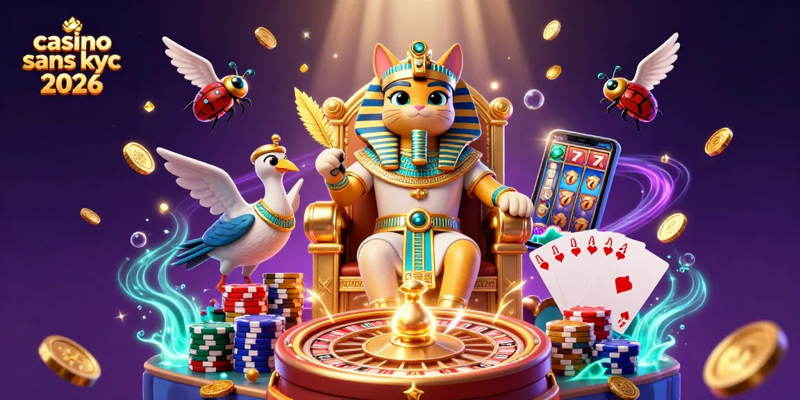 Profitez de l'expérience casino sans kyc 2026 avec un sphinx et des jeux à thème égyptien.