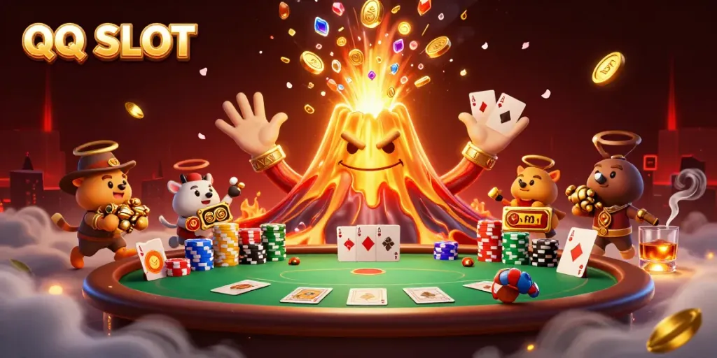 Experience thrilling moments with QQ SLOT as golden treasures erupt in a captivating scene.