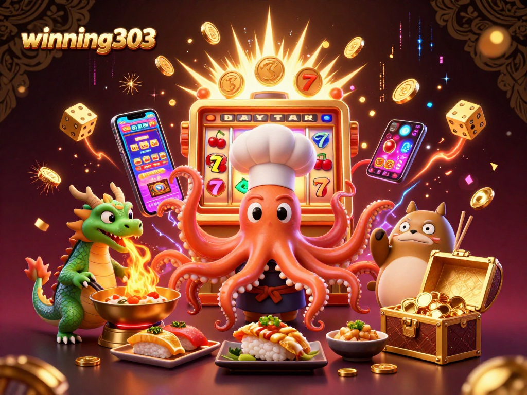 Play vibrant casino games at winning303 with a colorful explosion of fun elements and characters.
