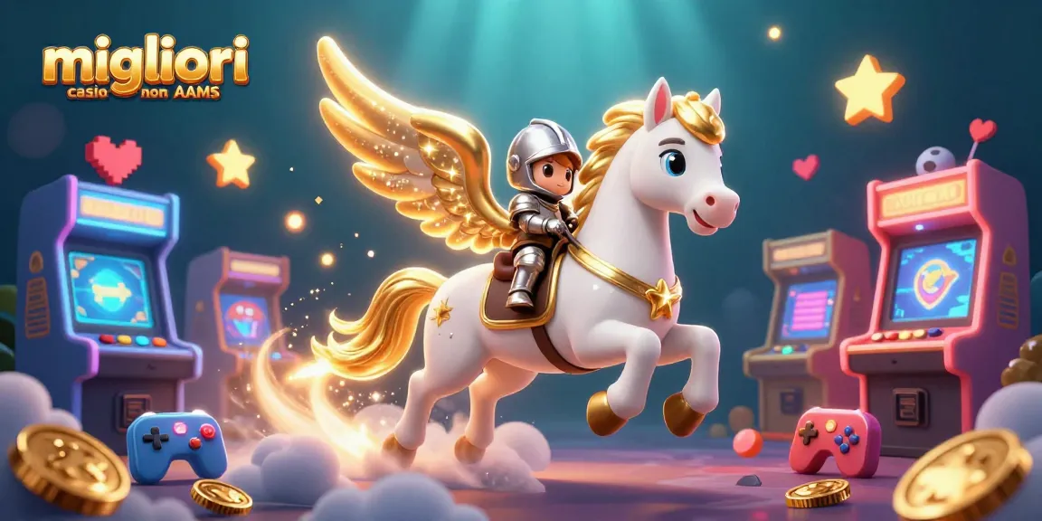 Vivi azioni emozionanti con i migliori casino non AAMS, cavalieri 3D e creature celestiali in una scena di gioco vibrante e dinamica.