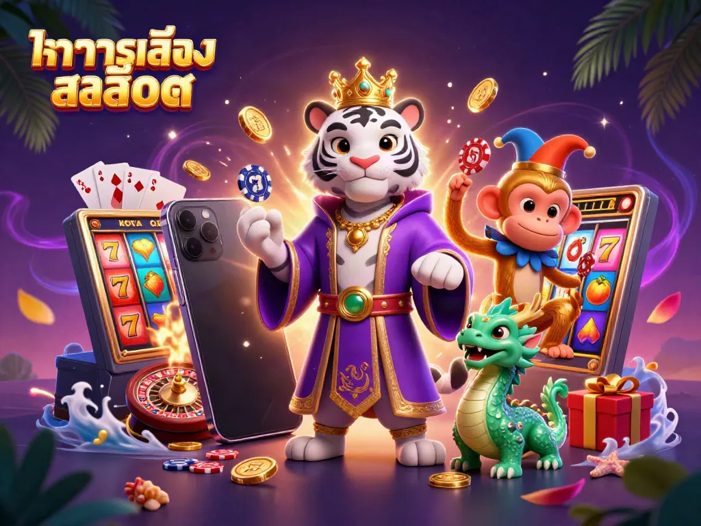 ทดลองเล่นสล็อตอย่างสนุกสนานกับเสือขาวและลิงทองในเกมคาสิโน