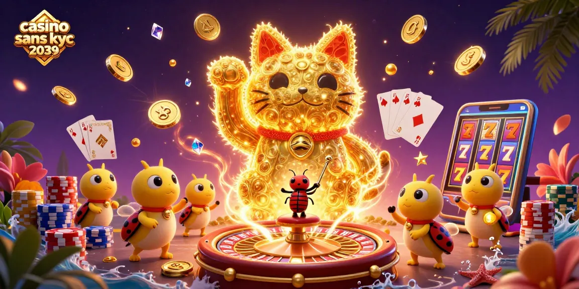Jouez au casino sans KYC 2039 avec ce chat chanceux en feuillage tropical.