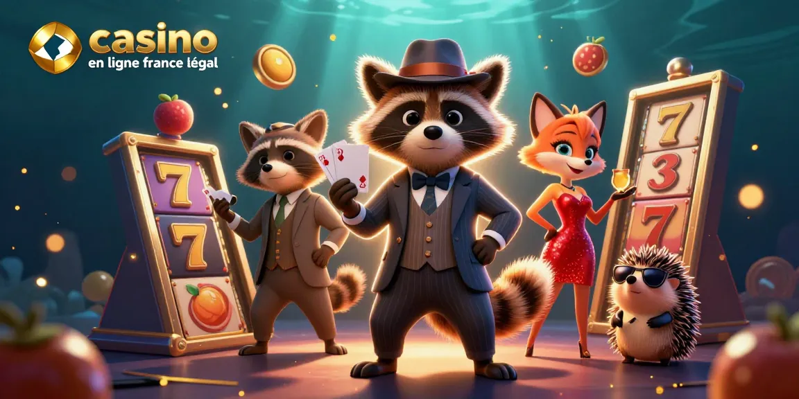 Jouez et gagnez aux jeux de casino en ligne légaux en France avec cette illustration dynamique.