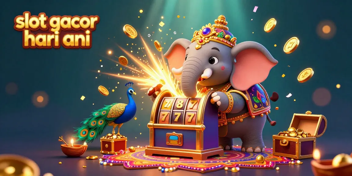 Experience slot gacor hari ini with vibrant 3D casino elements including a jackpot, colorful themes, and engaging characters.