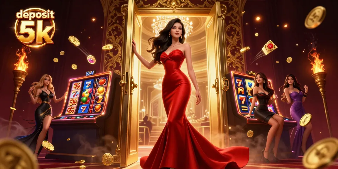 Engage with deposit 5k in a vibrant casino scene featuring dynamic slots and a glamorous atmosphere.