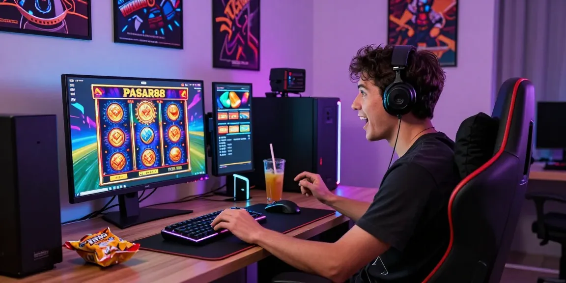 Pengalaman bermain di https://pasar88.com/ dengan suasana kantor yang modern dan penuh semangat sambil menikmati game slot online.