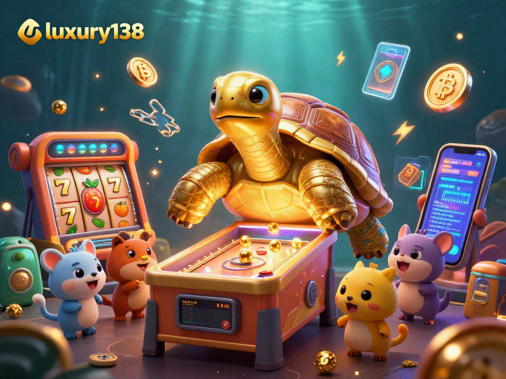 Menangkan permainan di luxury138 dengan mesin pinball unik dan simbol slot berkilau.