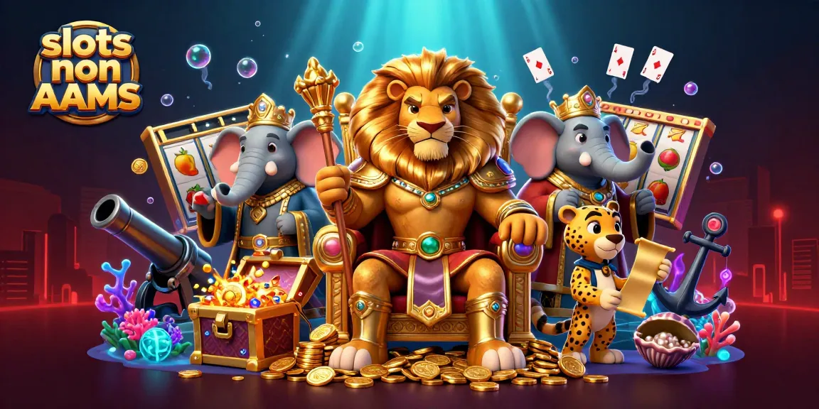 Gioca alle slot non AAMS su una scena vivace con un leone re, un elefante saggio e un ghepardo messaggero.