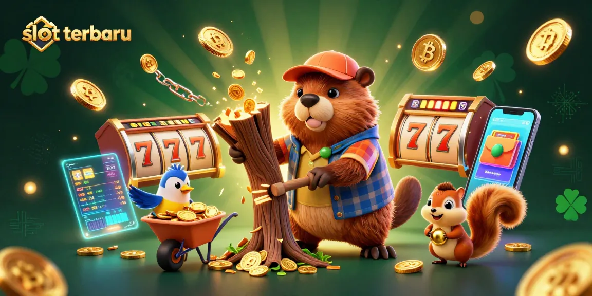 Experience exciting slot terbaru games featuring colorful characters with jackpots in a vibrant 3D scene.