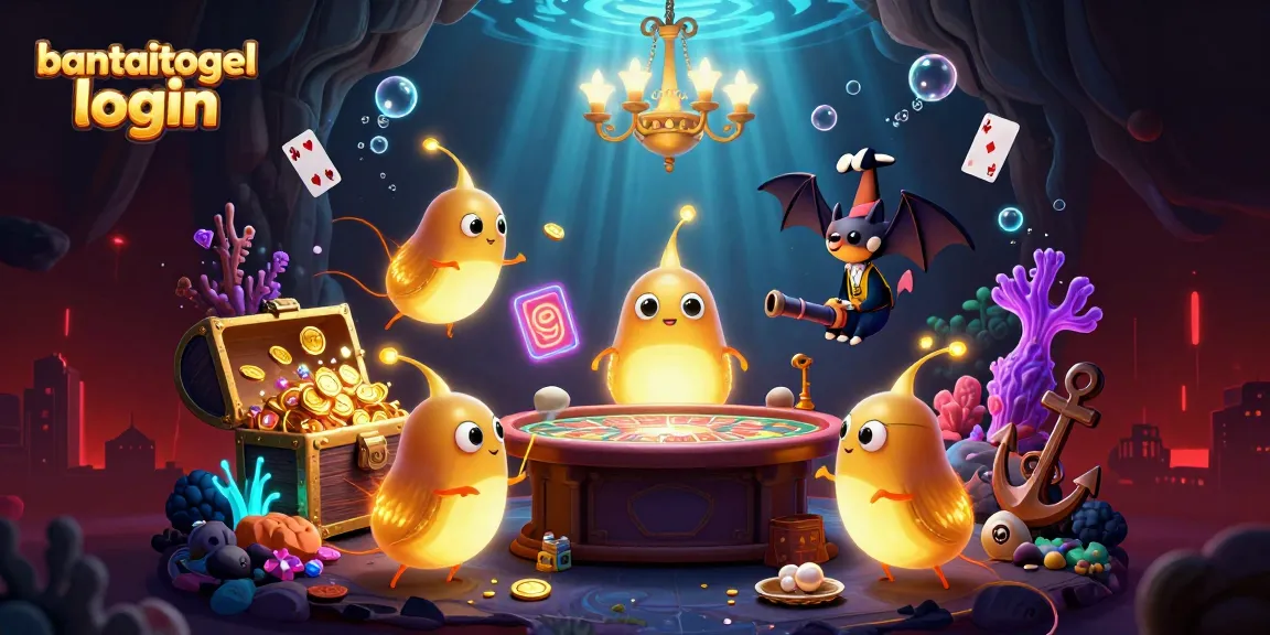 Engage with exciting gaming at bantaitogel login, featuring glowing glowworms and a unique casino scene.