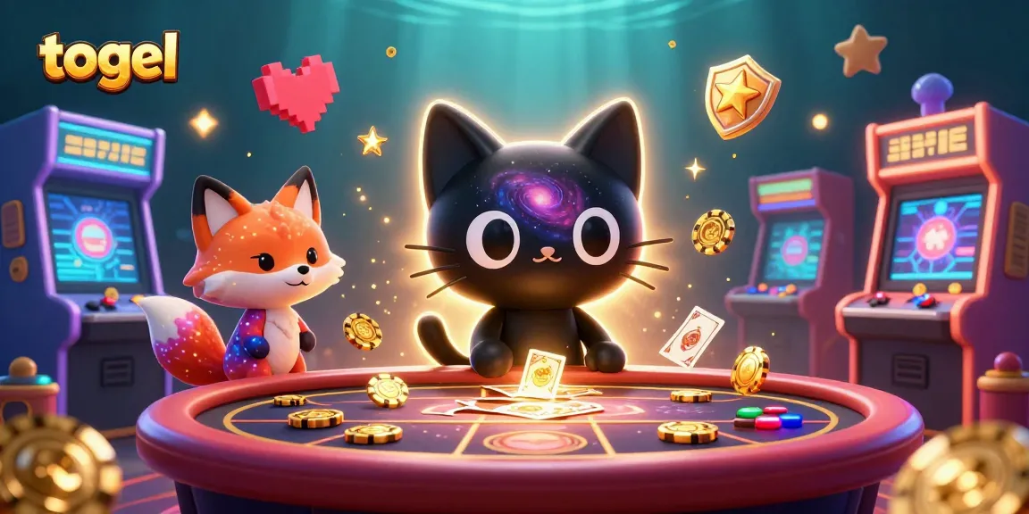 Engage with togel games in a vibrant cosmic casino, showcasing enchanting characters and immersive elements.