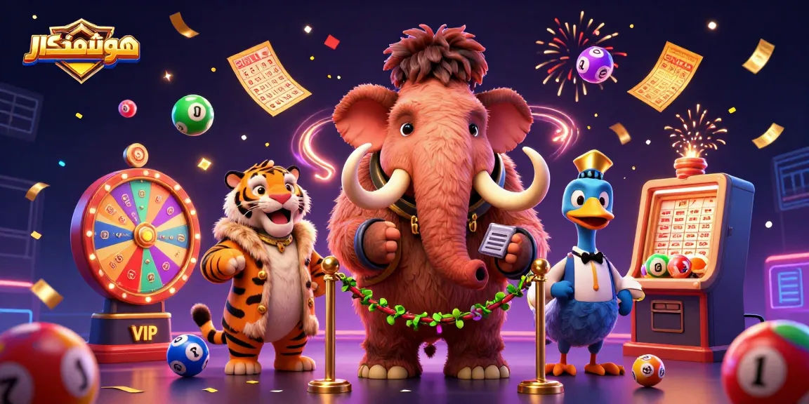 Join the excitement at هوشمندکار with vibrant lottery balls and a lively casino scene.