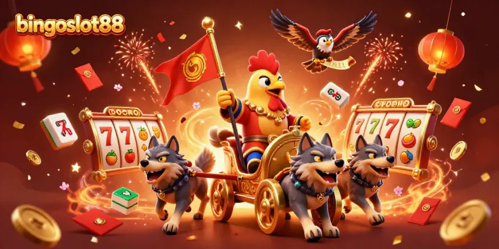 Rasakan keseruan bingoslot88 saat bermain slot dengan karakter unik dan simbol keberuntungan.