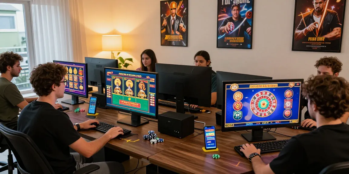 Expérience de jeu passionnante au casino en ligne France avec des joueurs profitant de machines à sous et de jeux de table.