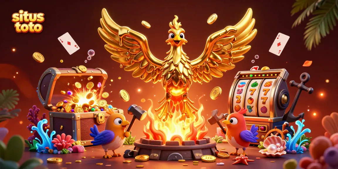 Experience the exciting world of situs toto gaming featuring a golden phoenix and dynamic casino elements.