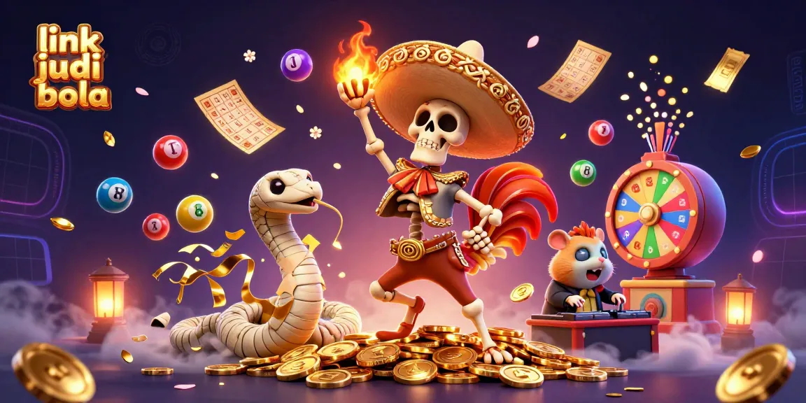Experience excitement in link judi bola with vibrant characters, gold coins, and dynamic gambling elements.