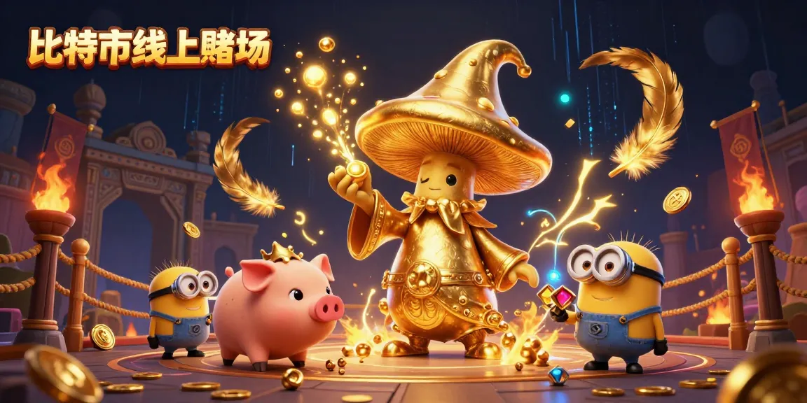 在比特幣線上賭場享受魔法轉金的奇幻插畫，豐富的視覺細節。