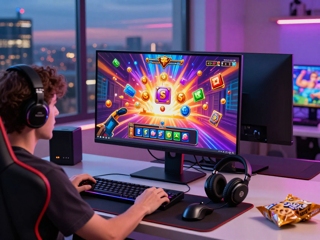 Engaging online gaming scene showcasing info slot excitement with vibrant graphics and player interaction.
